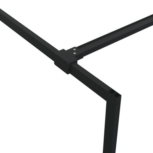 Fekete selyemmatt ESG üveg zuhanyfal 140x195 cm