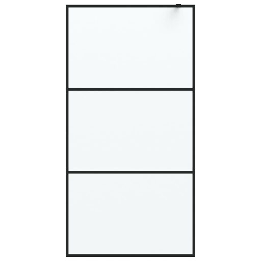 Fekete ESG tejüveg zuhanyfal 100 x 195 cm