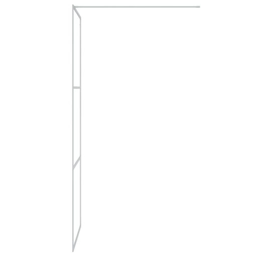 Ezüstszínű átlátszó ESG üveg zuhanyfal 80 x 195 cm