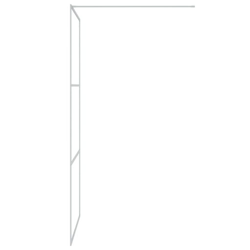 Ezüstszínű átlátszó ESG üveg zuhanyfal 100 x 195 cm