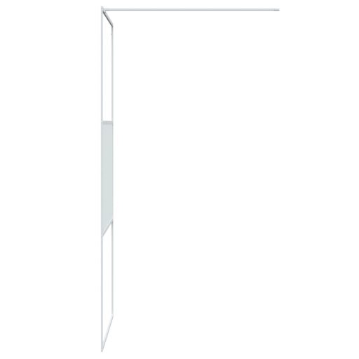 Fehér átlátszó ESG üveg zuhanyfal 80x195 cm