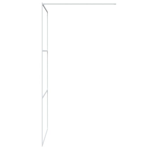 Fehér átlátszó ESG üveg zuhanyfal 100 x 195 cm