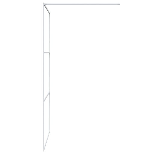 Fehér átlátszó ESG üveg zuhanyfal 115 x 195 cm