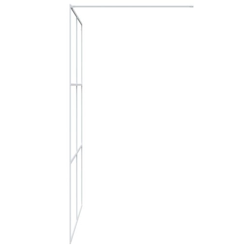 Fehér átlátszó ESG üveg zuhanyfal 140 x 195 cm