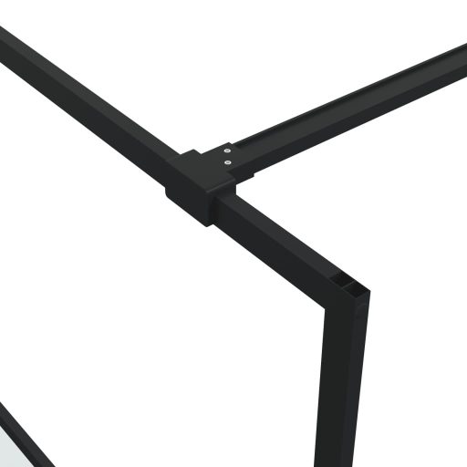 Fekete selyemmatt ESG üveg zuhanyfal 90 x 195 cm