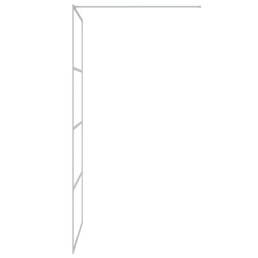 Ezüstszínű átlátszó ESG üveg zuhanyfal 100 x 195 cm