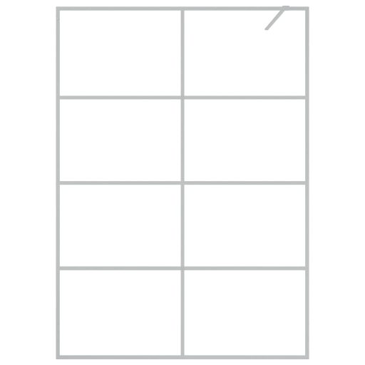 Ezüstszínű átlátszó ESG üveg zuhanyfal 140x195 cm