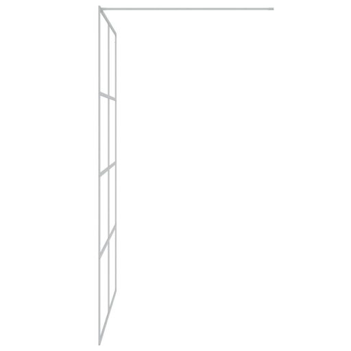 Ezüstszínű átlátszó ESG üveg zuhanyfal 140x195 cm