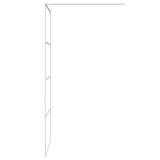 Fehér átlátszó ESG üveg zuhanyfal 90 x 195 cm