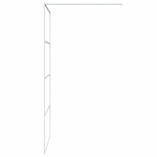 Fehér átlátszó ESG üveg zuhanyfal 100 x 195 cm