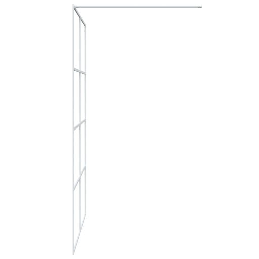Fehér átlátszó ESG üveg zuhanyfal 140 x 195 cm