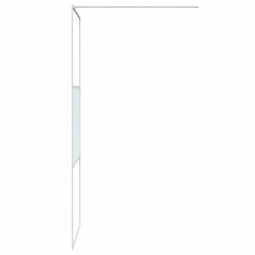 Fehér átlátszó ESG üveg zuhanyfal 80x195 cm