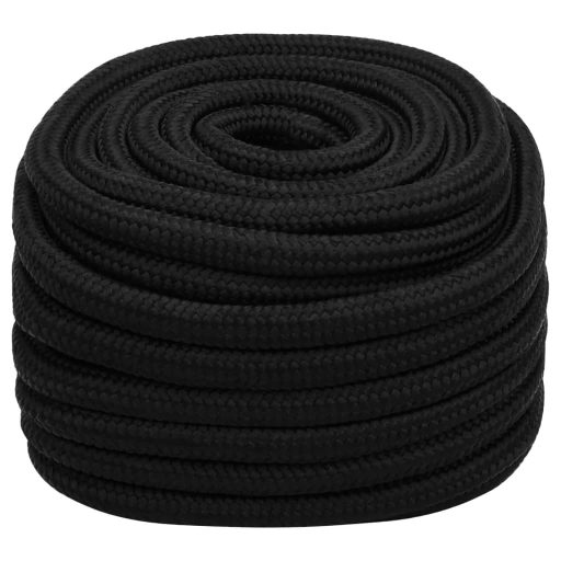 Fekete poliészter munkakötél 20 mm 100 m