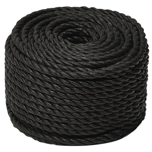 Fekete polipropilén munkakötél 14 mm 250 m