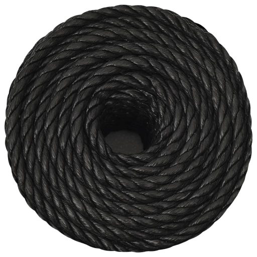 Fekete polipropilén munkakötél 14 mm 250 m