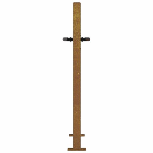 Rozsdaszínű famintás corten acél kerti kapu 105 x 105 cm