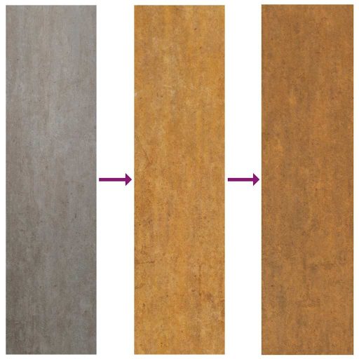 Famintás corten acél kerti kapu 105 x 130 cm