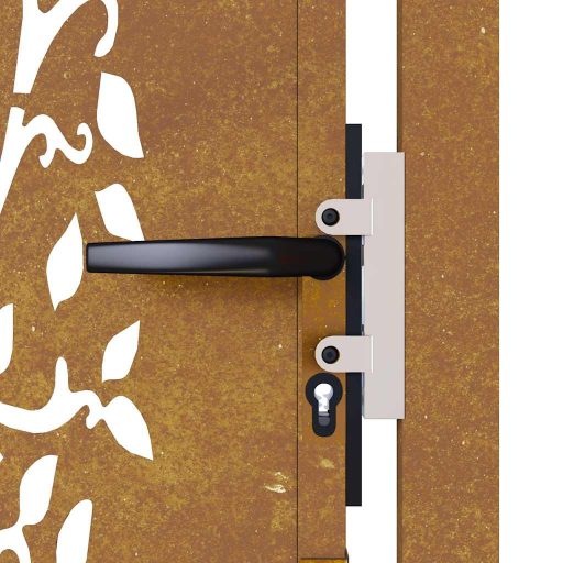 Famintás corten acél kerti kapu 105 x 130 cm
