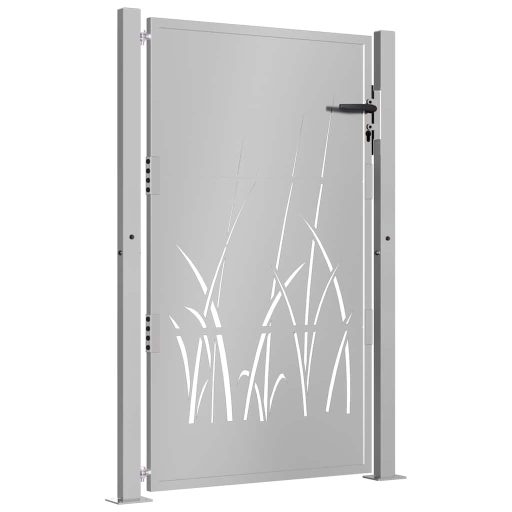 Fűmintás corten acél kerti kapu 105 x 155 cm