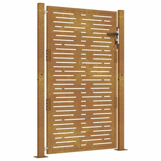 Fűmintás corten acél kerti kapu 105 x 130 cm