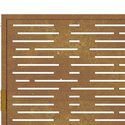 Fűmintás corten acél kerti kapu 105 x 130 cm