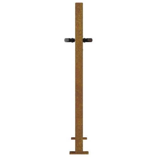 Rozsdaszínű famintás corten acél kerti kapu 105 x 105 cm