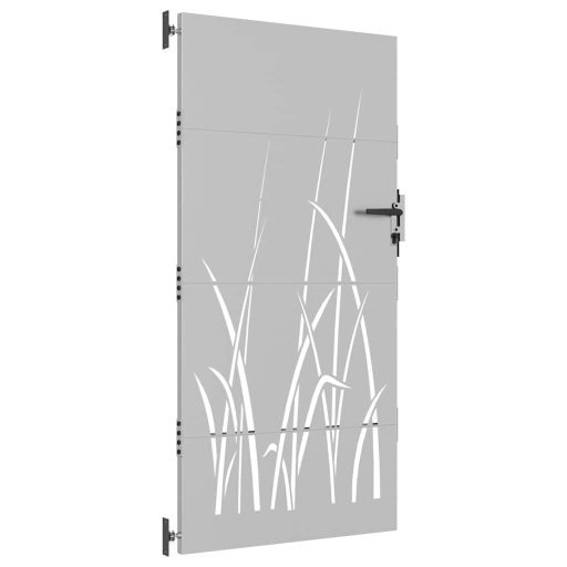 Fűmintás corten acél kerti kapu 85 x 175 cm