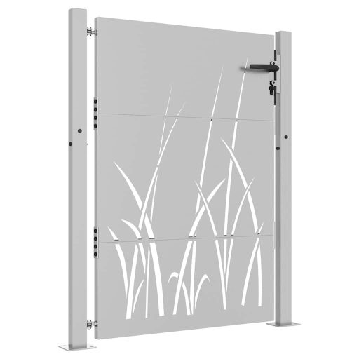 Fűmintás corten acél kerti kapu 105 x 130 cm