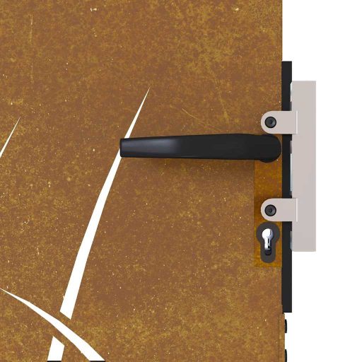 Fűmintás corten acél kerti kapu 105 x 130 cm