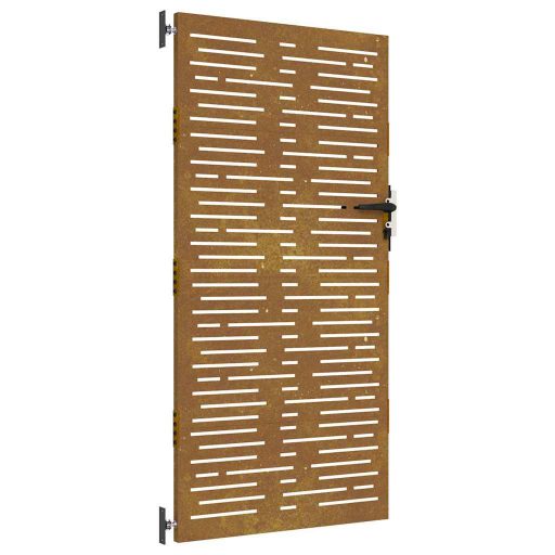 Fűmintás corten acél kerti kapu 85 x 175 cm