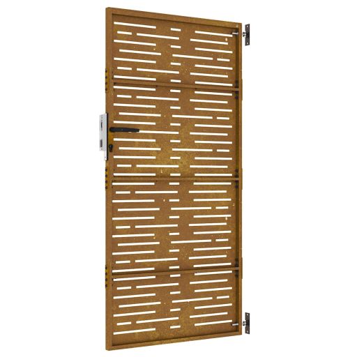 Fűmintás corten acél kerti kapu 85 x 175 cm