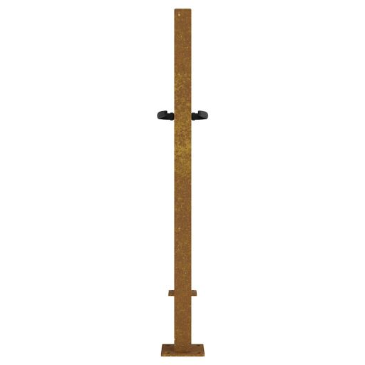 Rozsdaszínű famintás corten acél kerti kapu 105 x 105 cm