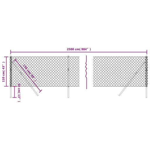 Zöld drótkerítés 1,1 x 25 m