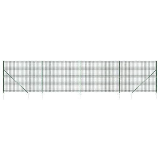Zöld dróthálós kerítés cövekekkel 1,8x10 m