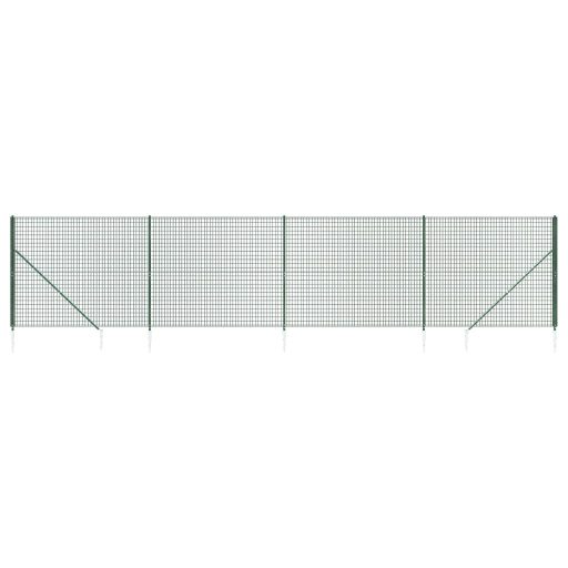 Zöld dróthálós kerítés cövekekkel 2,2x10 m