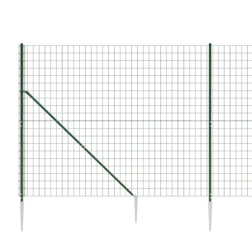 Zöld dróthálós kerítés cövekekkel 1,4x10 m