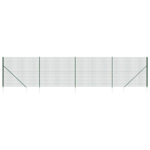 Zöld dróthálós kerítés cövekekkel 1,8x10 m