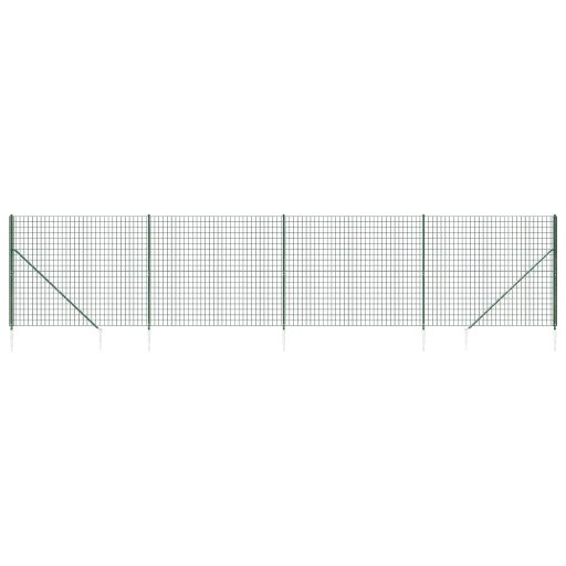 Zöld dróthálós kerítés cövekekkel 2x10 m
