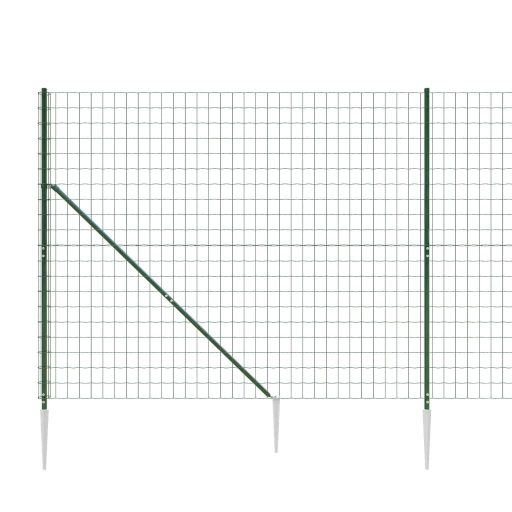 Zöld dróthálós kerítés cövekekkel 2x10 m