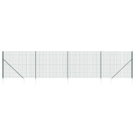 Zöld dróthálós kerítés cövekekkel 1,6 x 10 m
