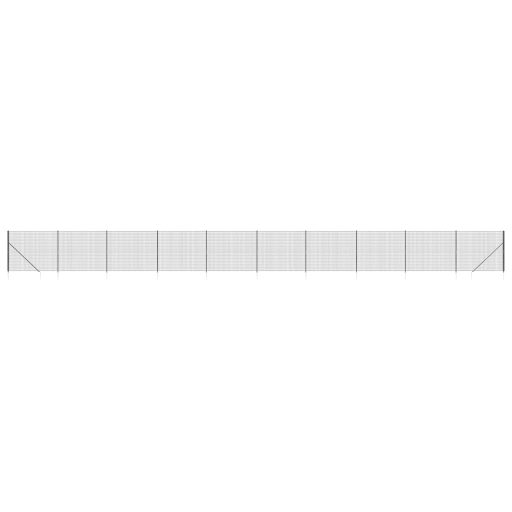 Antracitszürke dróthálós kerítés cövekekkel 1,8x25 m