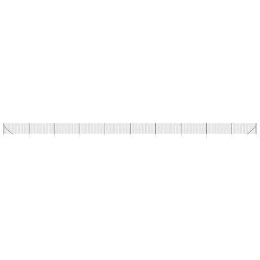 Antracitszürke dróthálós kerítés cövekekkel 1,1x25 m