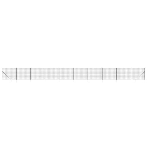 Antracitszürke dróthálós kerítés cövekekkel 1,6x25 m