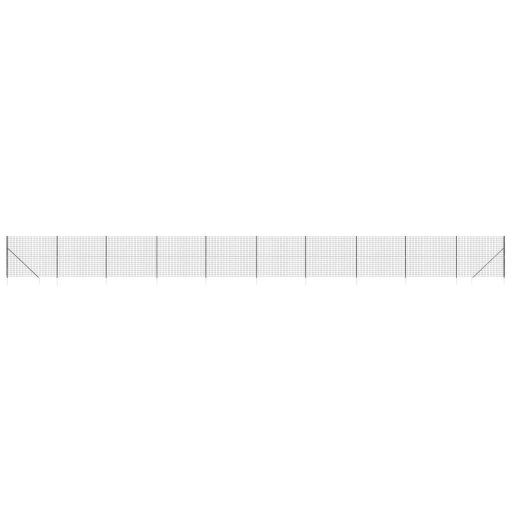 Antracitszürke dróthálós kerítés cövekekkel 1,8x25 m