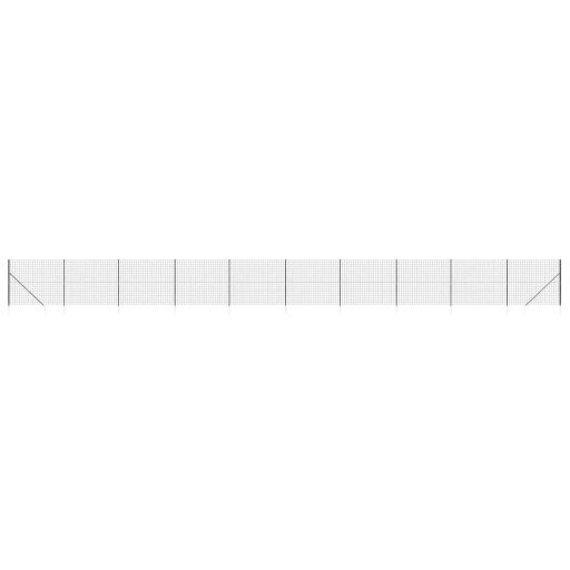 Antracitszürke dróthálós kerítés cövekekkel 1,4x25 m