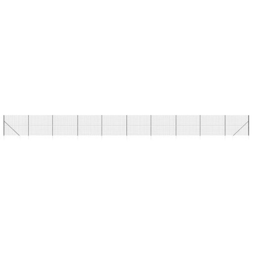 Antracitszürke dróthálós kerítés cövekekkel 1,6x25 m