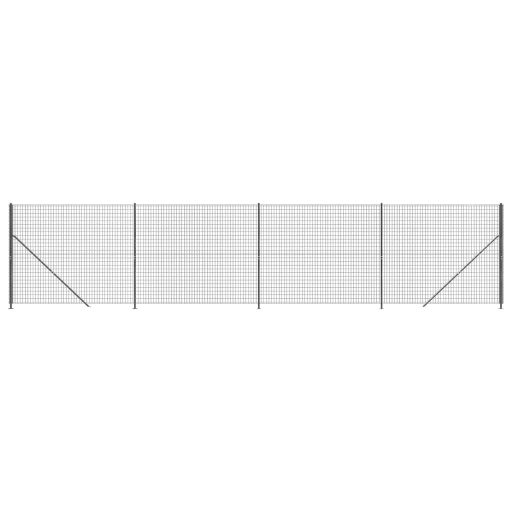 Antracitszürke dróthálós kerítés illesztőperemmel 1,8x10 m