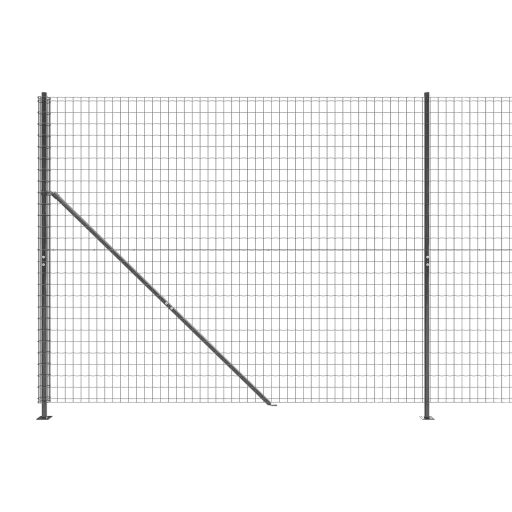 Antracitszürke dróthálós kerítés illesztőperemmel 1,8x10 m