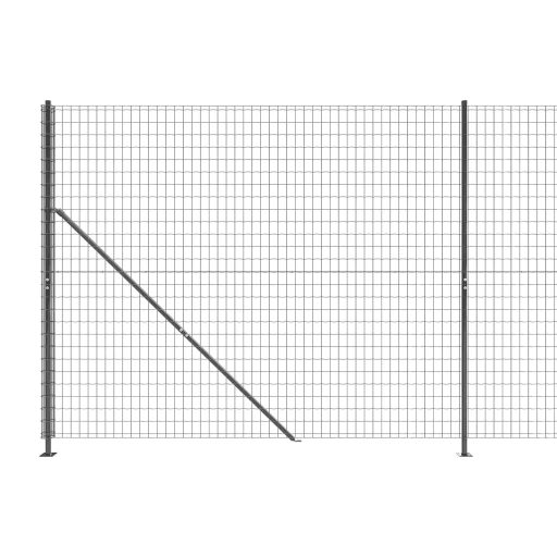 Antracitszürke dróthálós kerítés illesztőperemmel 1,6x25 m