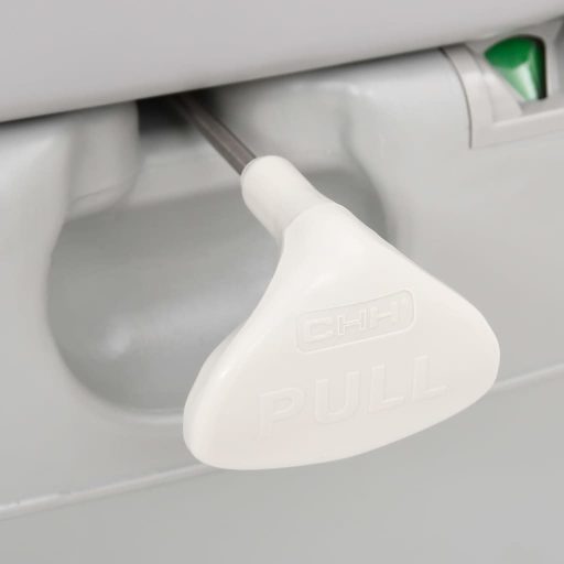 Szürke-fehér HDPE hordozható kemping WC 22+12 L